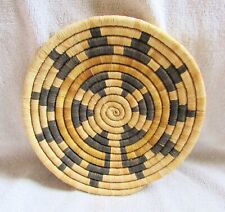Vintage Old Hopi Indian Navajo Design Wedding Basket Woven Wall Plaque Plate picture