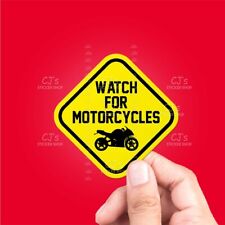 WATCH FOR MOTORCYCLES Sport Bike Decal - Bumper Sticker Car Window Laptop Bikes picture