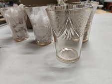 Hazel- Atlas Royal Lace Pink Glasses Set of 5 Depression Glass Vintage 1930-1940 picture