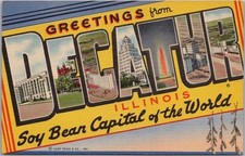 a507 Decatur, Illinois Vintage Travel Postcard Refrigerator Magnet 4X6