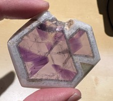 78 carat Trapiche Amethyst polished slice - Brazil picture