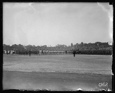 Pershing Stadium 1919 Inaugural Ceremonies American Troops Reviewing Stand picture