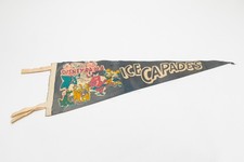 Vintage Disneyrama Ice Capades Souvenir Felt Pennant 26