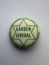 Vintage Omaha Victory Garden Army Garden General Pinback Button WWII Era picture
