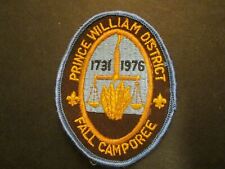 1731-1976 Prince William District light blue border boy scout patch picture