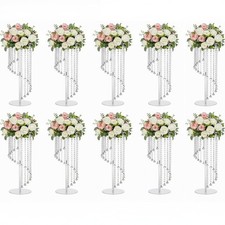 Acrylic Crystal Vase Stand 10 Pcs 23.6in High Wedding Party Table Centerpiece picture