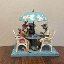Vintage Annie Lee Sass N Class Tea Time Figurine Black Americana Art Collectible picture