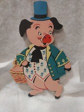 Vintage 1951 Dolly Toy Co This Little Pig #257 SHOPPING Mother Goose Pin-ups  picture