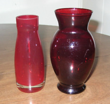 Lot Of 2 Vintage Anchor Hocking Royal Ruby Red Glass 6 1/2