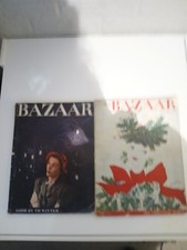 Vintage set of Harpers Bazaar 1943 'The Christmas and Winter Magazines picture