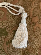 French Vintage Elegant Cream Curtain Tie-Backs Single  Tassel picture