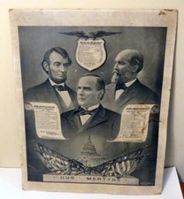 CHARLES GUSTRINE PRINT OUR MARTYRED PRESIDENTS 1901 RARE picture
