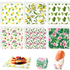 Reallnaive 300 Pcs Wax Paper 12x12 Inch Parchment Deli Tissue Summer Theme 6 picture