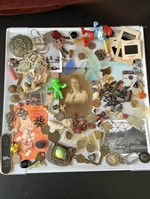 Vintage Junk Drawer Lot Coins Fossils and More picture