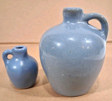 miniature stoneware pottery jug lot thick glaze vintage antique picture