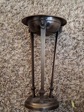 Crystal ball Candle holder Metal Patina Three legged Lion Head 10
