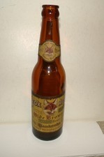 1930's FOX HEAD OLDE BROWNE beer IRTP 12 oz bottle WAUKESHA WISCONSIN picture