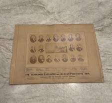 Antique 1876 Centennial Exposition Of American Presidents National Copying Photo picture