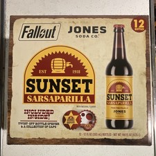 Jones Soda Co Fallout - Sunset Sarsaparilla Case of 12 Bottles Limited Edition picture