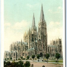 c1900s New York City NY Cathedral St. John Divine Postcard Detroit Phostint DB picture