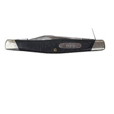 Vintage 1987 Buck 305 Lancer USA Black Delrin Handle Folding Pocket Knife Black picture