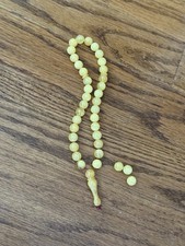 Baltic Amber Islamic Prayer Beads Misbaha Tasbih Rosary 33 W/ Extra Beads picture