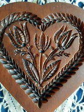 NEW Springerle Speculaas Cookie Paper Casting Stamp Press Mold  3 TULIPS HEART picture