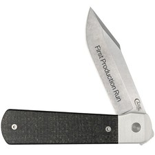 CASE XX KNIVES FPR - LONGHOUSE™ - SMOOTH BLACK BURLAP MICARTA® LONGHOUSE CPM20CV picture