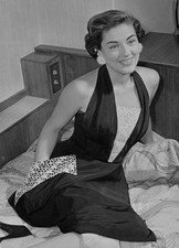 American actress Margaret Sheridan wearing a pair of diamond studd- Old Photo picture