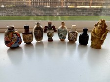 Vintage Asian Snuff Bottles (Lot of 7 + Figurine) picture