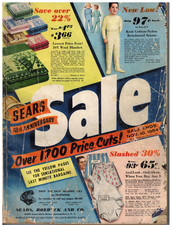 VINTAGE 1954 SEARS FALL SALE CATALOG TOYS/CLOTHING/RADIOS/TOOLS/MOWERS/BOOTS/++ picture