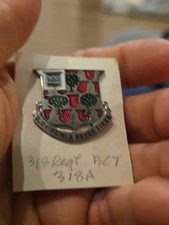 Sterling silver 318th INFANTRY REGIMENT ORIGINAL WW2 DISTINCTIVE CREST(2) picture
