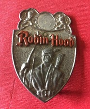 1950s Vintage Robin Hood Pin Badge Shield Pinback Premium TV Show Richard Greene picture