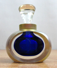 Steven Correia Art Glass Perfume Bottle, Carnival Cobalt Limited Edition 468/500 picture
