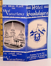 1930's Hotel Guadalajara Mexico Travel Brochure & Local Map picture