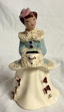 Vintage YONA 6.5 Inch Victorian Lady Planter Figurine picture