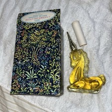 Avon Vtg Unicorn Decanter Bird of Paradise Cologne 2fl oz Decorative Bottle, Box picture