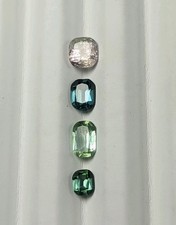 2.5 Ct Stunning Lot Of Natural Tourmaline Gemstones - Nice Color - Cushion Cut  picture