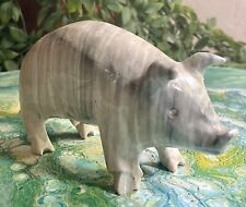 VTG Gray & White Marble Pig Figurine  picture