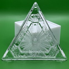 RARE 2015 WATERFORD CRYSTAL TIME SQUARE TRIANGLE 100 YEARS FORTITUDE CENTER HOLE picture