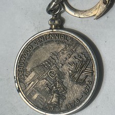 Deadwood Centennial Coin 1776-1976   Mounted  Key Chain RARE Impossible To Find picture