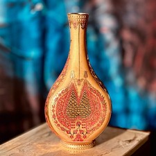 Pasabahce ornate glass vase, handmade, no. 596 of 2000, rare, glass, art, turkey picture