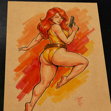 Scarlett G.I. Joe Art Print Signed 8.5x11 | Art by Keyeske picture