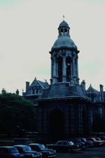 c1960's Ektachrome 35mm Slide Trinity College Dublin Campanile Ireland Cars picture