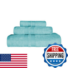 Superior Ultra-Soft 3-Piece Cotton Bath Sheet Set Perfect For Bathroom Decor picture