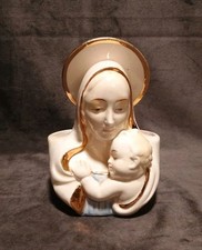 Madonna & Child Planter/Head Vase Porcelain Mary Jesus Religious 4.5