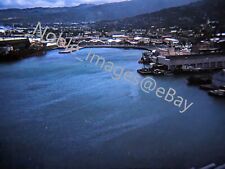 1963 Honolulu Harbor Aerial View Hawaii Kodachrome 35mm Slide picture