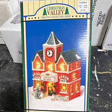 Christmas Valley Original Collectors Series Porcelain Lighted Building Boxed picture