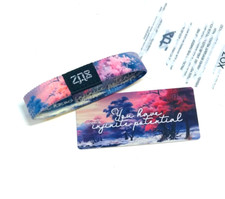 ZOX **YOU HAVE INFINITE POTENTIAL** Silver Single Medium Wristband w/Card NIP picture