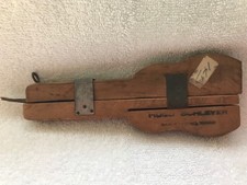 Vintage Rug Hooking Tool-wooden Shuttle-Hugo Schleyer-San Antonio, Texas picture